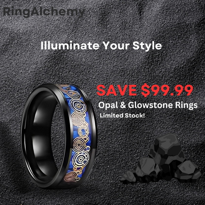 RingAlchemy - Opal & Tungsten Rings